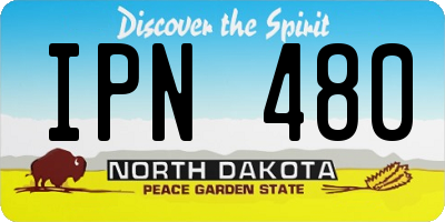 ND license plate IPN480