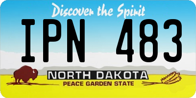 ND license plate IPN483