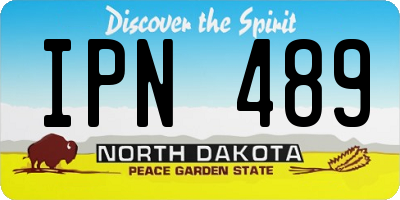 ND license plate IPN489