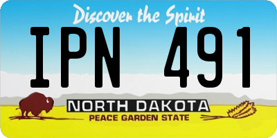 ND license plate IPN491