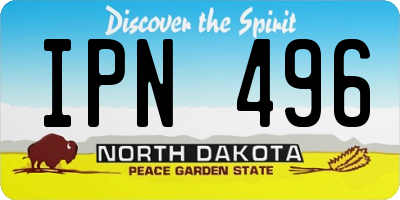 ND license plate IPN496