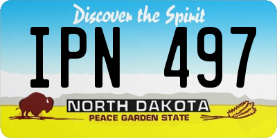 ND license plate IPN497