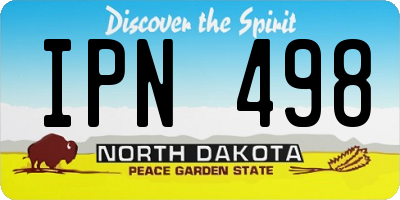 ND license plate IPN498