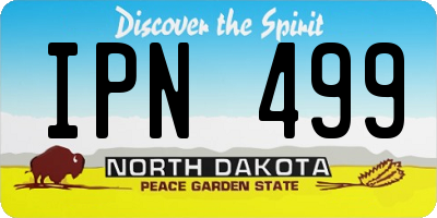 ND license plate IPN499