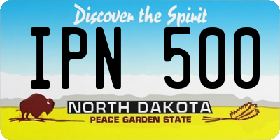 ND license plate IPN500
