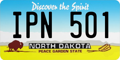 ND license plate IPN501