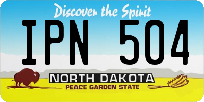 ND license plate IPN504