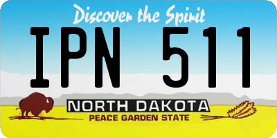 ND license plate IPN511