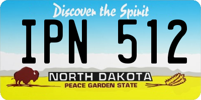 ND license plate IPN512