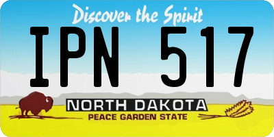 ND license plate IPN517