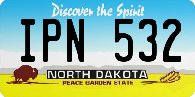 ND license plate IPN532