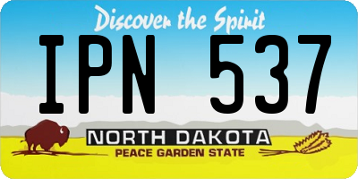 ND license plate IPN537