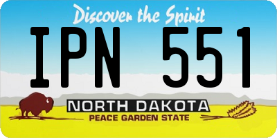ND license plate IPN551