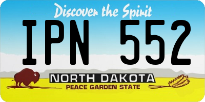 ND license plate IPN552