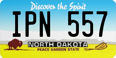 ND license plate IPN557