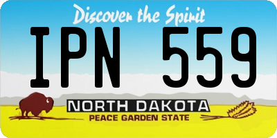 ND license plate IPN559