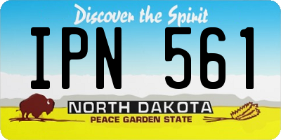 ND license plate IPN561