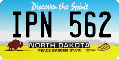 ND license plate IPN562
