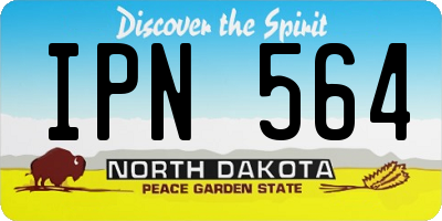 ND license plate IPN564