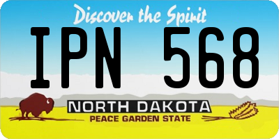 ND license plate IPN568