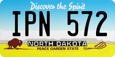ND license plate IPN572
