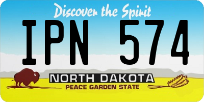 ND license plate IPN574