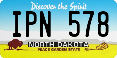 ND license plate IPN578