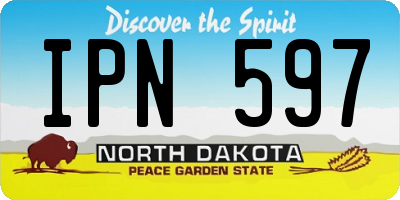 ND license plate IPN597