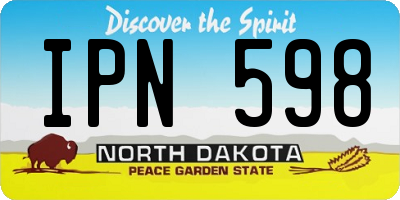 ND license plate IPN598