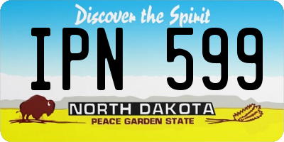 ND license plate IPN599