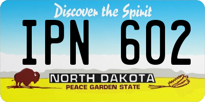 ND license plate IPN602