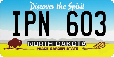 ND license plate IPN603