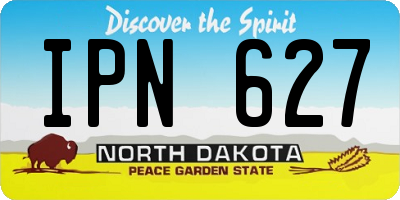ND license plate IPN627