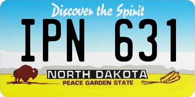 ND license plate IPN631