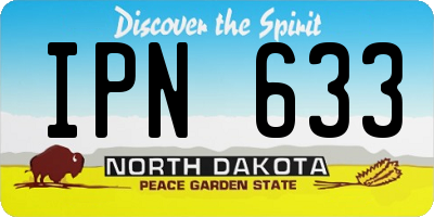 ND license plate IPN633
