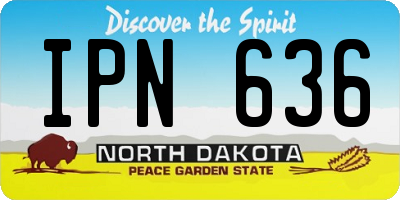 ND license plate IPN636