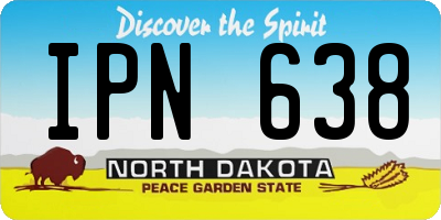 ND license plate IPN638