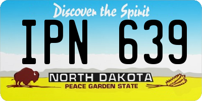 ND license plate IPN639