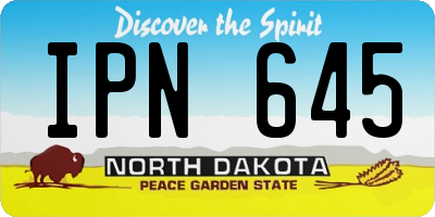 ND license plate IPN645