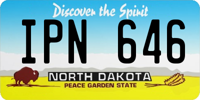 ND license plate IPN646