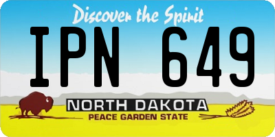 ND license plate IPN649