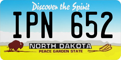 ND license plate IPN652