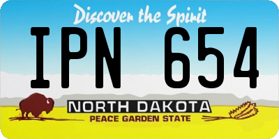 ND license plate IPN654