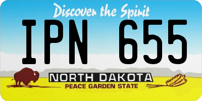 ND license plate IPN655