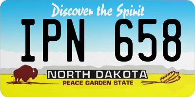 ND license plate IPN658