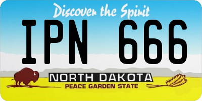 ND license plate IPN666