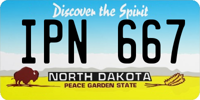 ND license plate IPN667