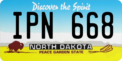 ND license plate IPN668