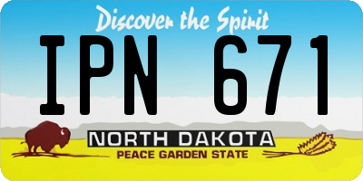 ND license plate IPN671