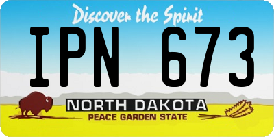 ND license plate IPN673